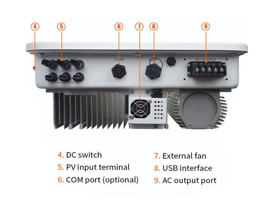 10kw on Grid Solar Inverter parts name